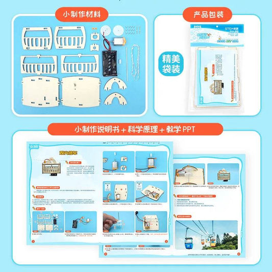 DIY Cable Car Model STEM Kit for Kids Technologia Science Toys Educational Learning Experiment Tool - ToylandEU