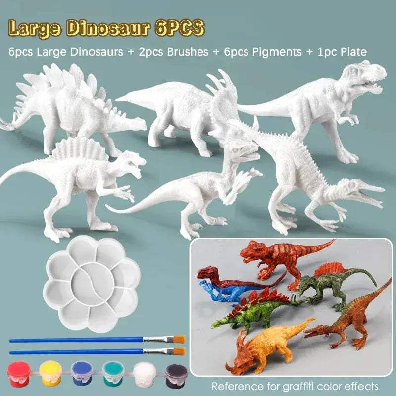 DIY Dinosaur Paint Kit 3D Figures Craft Set for Kids - ToylandEU