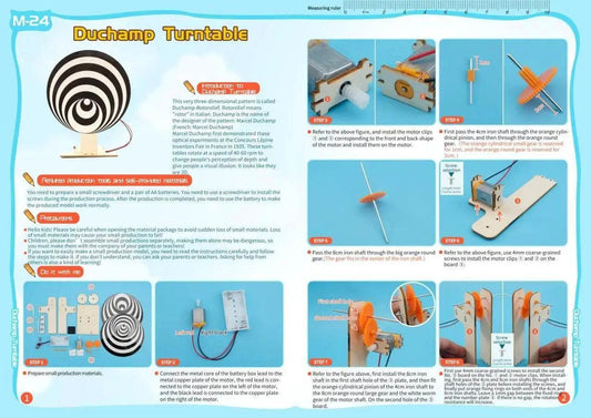 DIY Duchamp Turntable Model Science Toys for Kids Wooden STEM Technologia Educational Kit - ToylandEU™