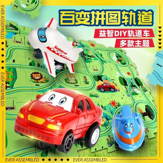 DIY Puzzle Track Car Kit For STEM Education And Play - ToylandEU