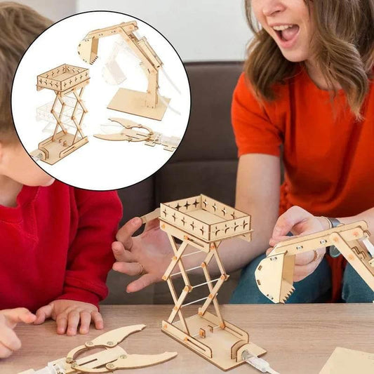 DIY Scientific Experimental Platform Excavator Puzzle Toy Hydraulic Arm Engineering Model Children's Education Gift - ToylandEU