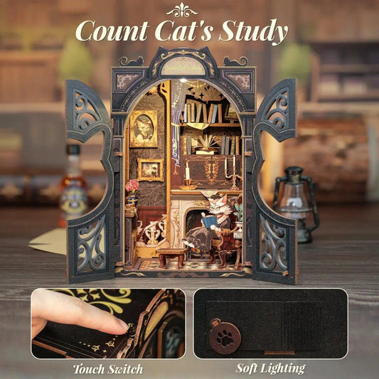 DIY Wooden Book Nook Dollhouse Kit CE Certified - ToylandEU™