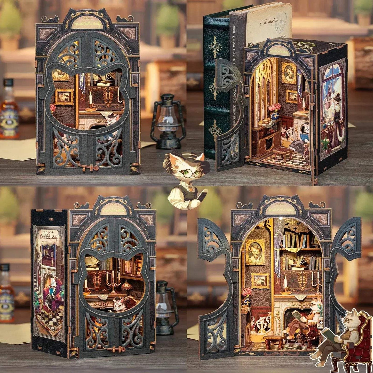 DIY Wooden Book Nook Dollhouse Kit With Easy Assembly - ToylandEU