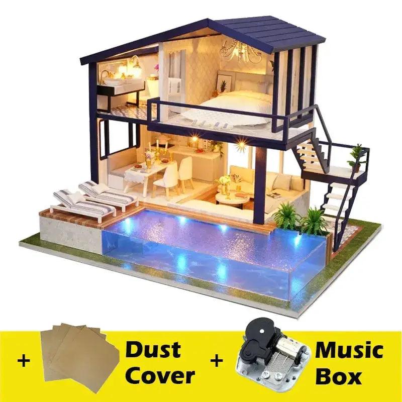 DIY Wooden Doll House Kit With Furniture For Beginners - ToylandEU™