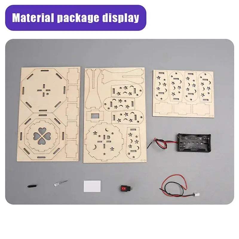 DIY Wooden Lamp Kit Colorful 3D Puzzle Table Light - ToylandEU