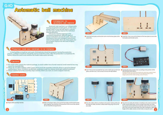 DIY Wooden Puzzle Pitching Machine STEM Toys Technologia Science Experimental Tool Kit Learning Education Games for Kids - ToylandEU™