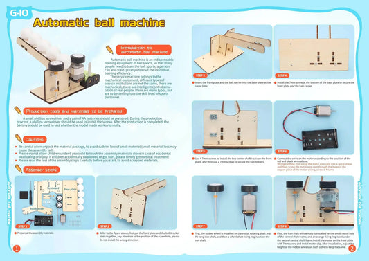 DIY Wooden Puzzle Pitching Machine STEM Toys Technologia Science Experimental Tool Kit Learning Education Games for Kids - ToylandEU