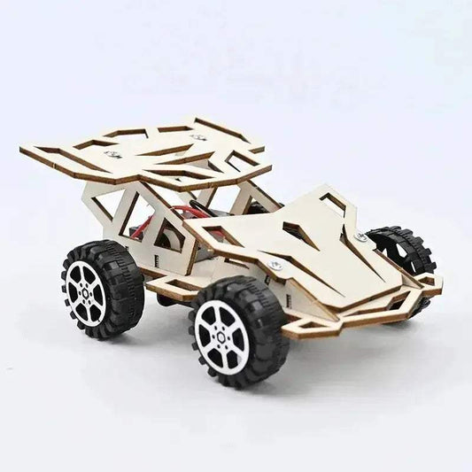 DIY Wooden Remote Control Car Wooden Four Wheel Drive Racing Assembling Science Experiment Kits KIDS STEM Educational Toy - ToylandEU™