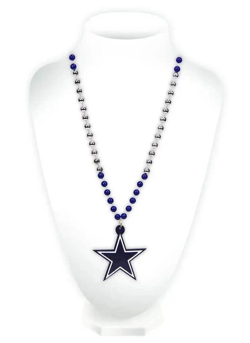 Dallas Cowboys Beads with Medallion Mardi Gras Style - ToylandEU