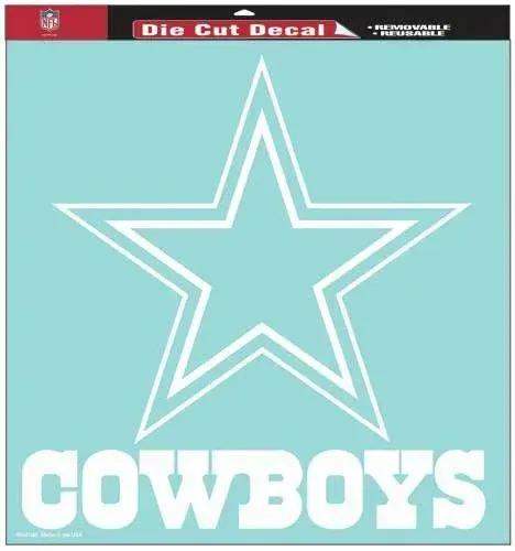 Dallas Cowboys Decal 8x8 Die Cut White - ToylandEU™