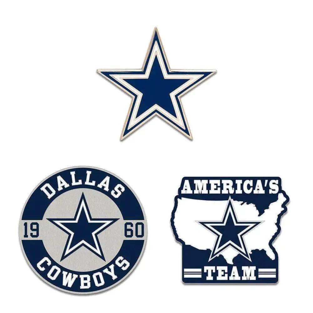 Dallas Cowboys Enamel Pin Set Three Piece Wincraft - ToylandEU™