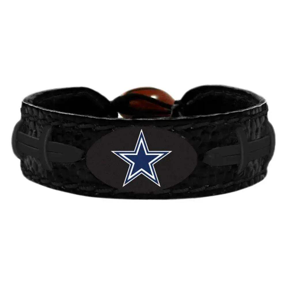 Dallas Cowboys Leather Bracelet Team Color Black Football - ToylandEU™