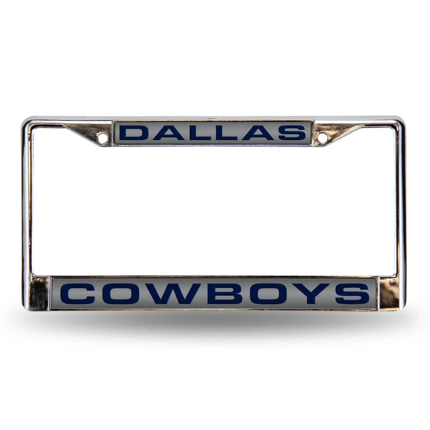 Dallas Cowboys License Plate Frame Laser Cut Chrome Silver - ToylandEU™