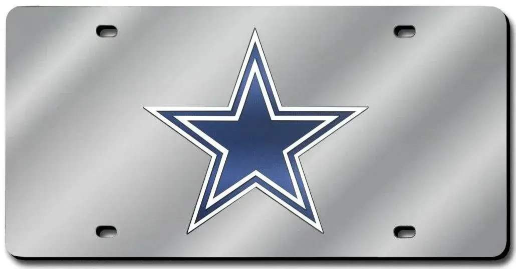Dallas Cowboys License Plate Laser Cut Silver - ToylandEU™