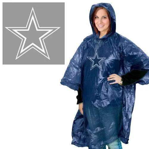 Dallas Cowboys Rain Poncho Lightweight One Size Fits Most - ToylandEU™