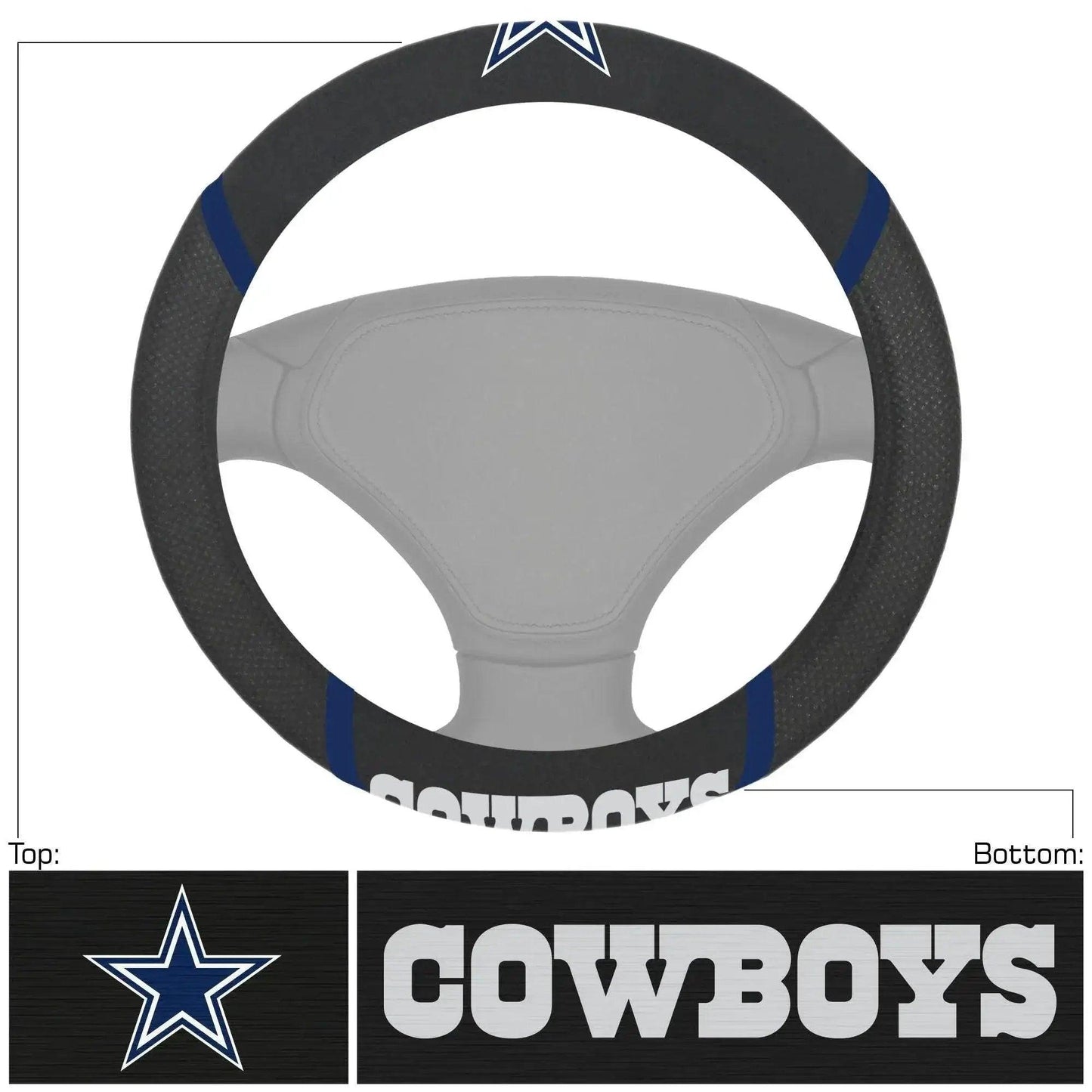 Dallas Cowboys Steering Wheel Cover Mesh and Stitched - ToylandEU™