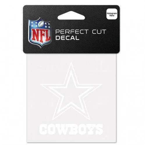 Dallas Cowboys White 4x4 Perfect Cut Decal Outdoor Vinyl - ToylandEU™