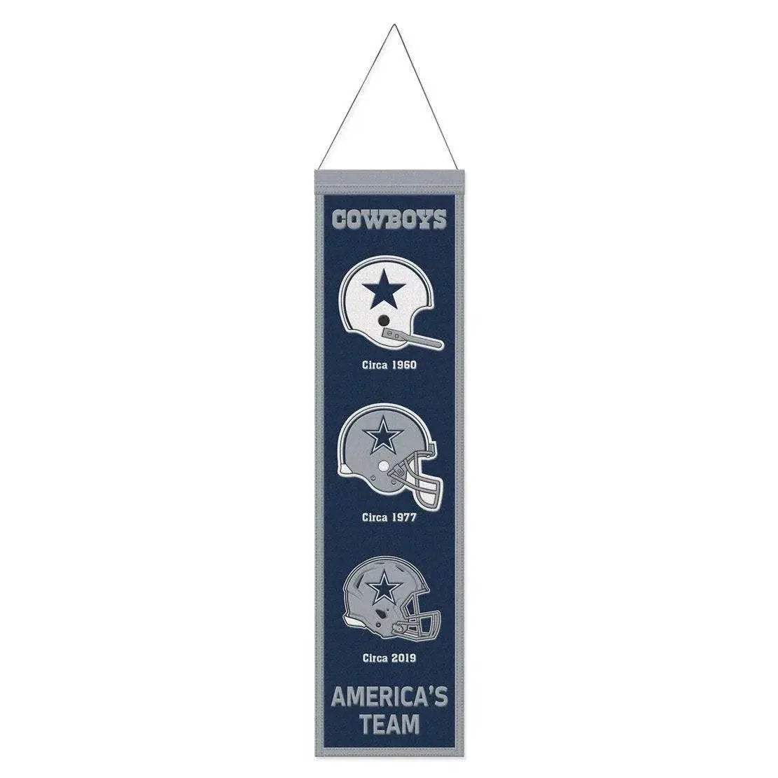Dallas Cowboys Wool Banner 8x32 Heritage Evolution Wincraft - ToylandEU™