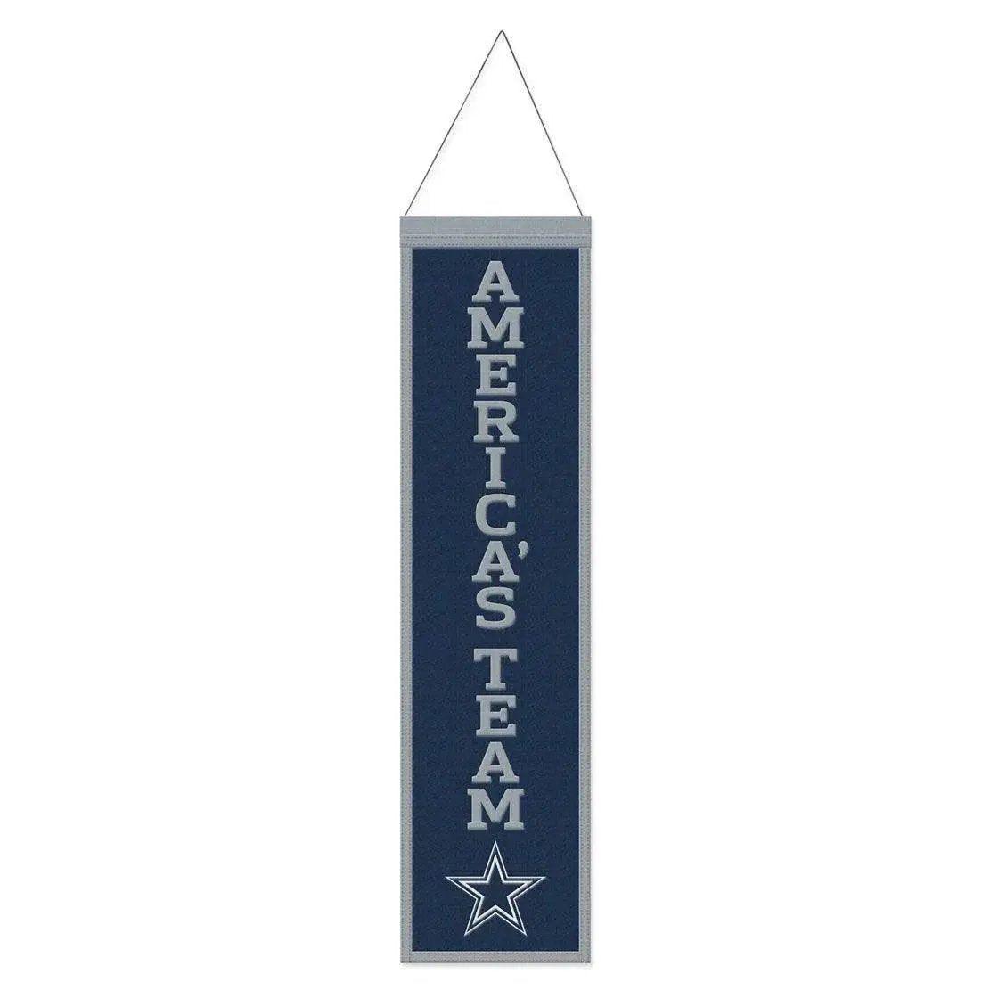 Dallas Cowboys Wool Banner 8x32 Heritage Slogan Wincraft - ToylandEU™