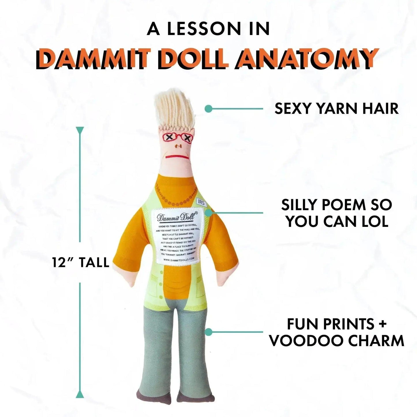 Dammit Doll IRS Auditor Stress Relief Toy Tax Season - ToylandEU™