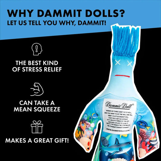Dammit Doll Stress Relief With Colorful Sea Life - ToylandEU™