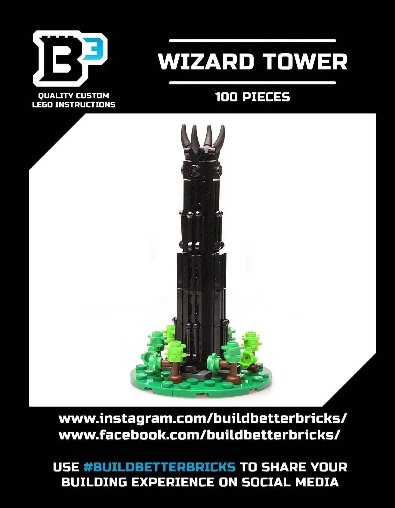Lego Dark Wizard Tower Building Set Orthanc Micro Scale - ToylandEU