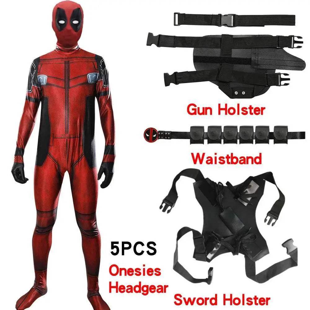 Deadpool Cosplay Costume with Mask - Official Halloween Costume for All Ages - ToylandEU™