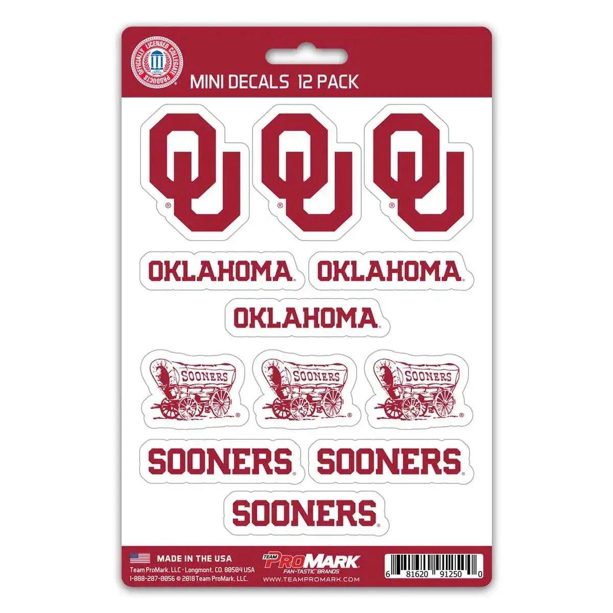 Oklahoma Sooners Decal Set Mini 12 Pack Premium Vinyl - ToylandEU™