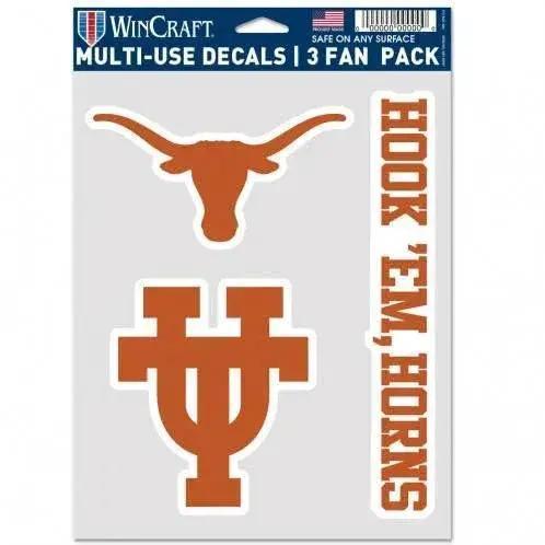 Texas Longhorns Decal Set 3 Pack Indoor Outdoor Use - ToylandEU™