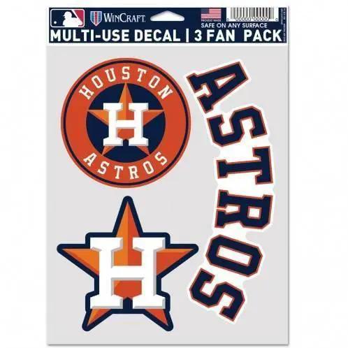 Houston Astros Multiuse Decals 3 Pack Wincraft Removable - ToylandEU™