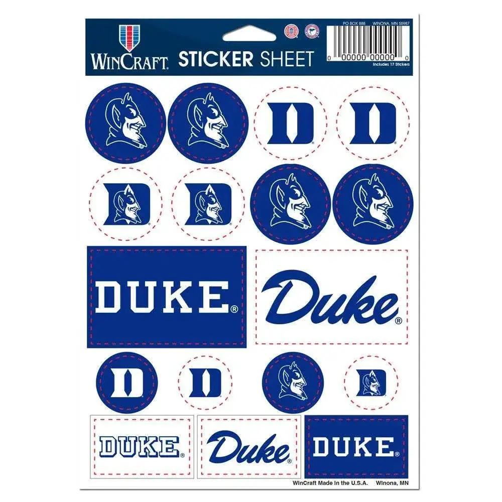Duke Blue Devils Decal Sheet 5x7 Vinyl Stickers Pack - ToylandEU™