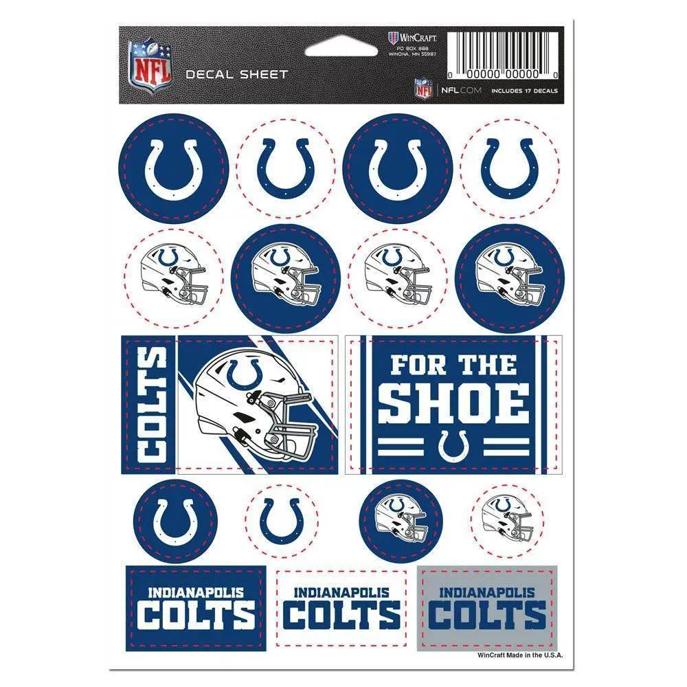 Indianapolis Colts Decal Sheet Vinyl 5x7 Sticker Pack - ToylandEU™