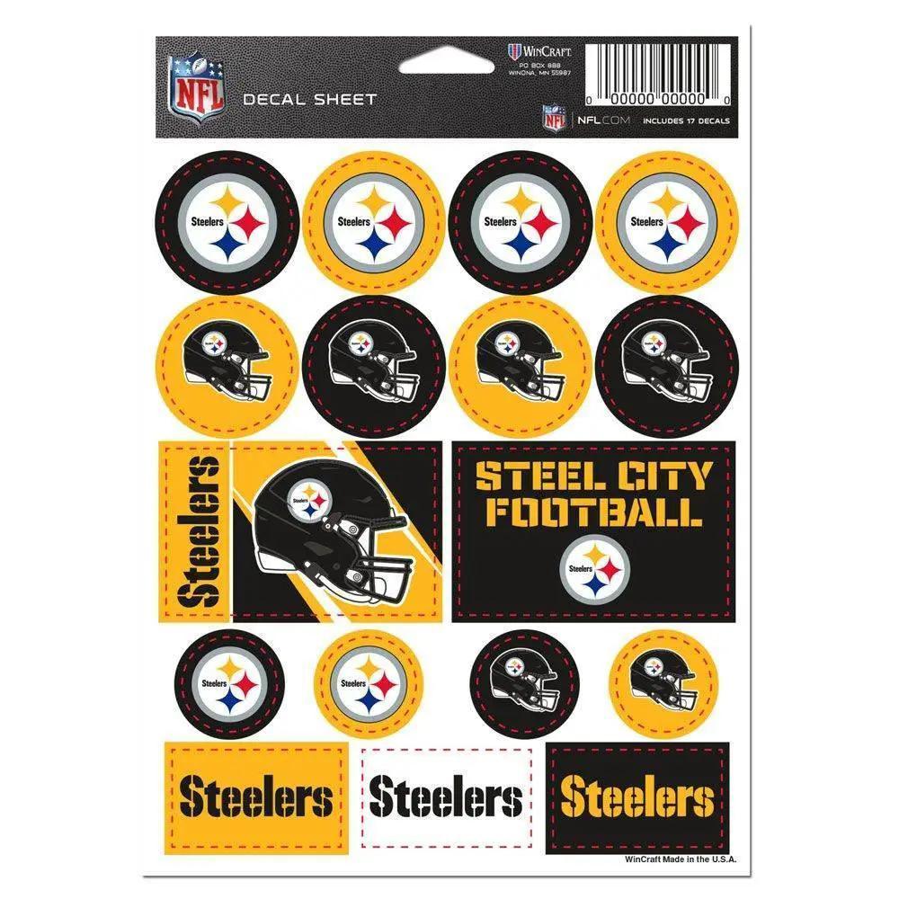 Pittsburgh Steelers Decal Sheet 5x7 Vinyl Sticker Pack - ToylandEU™