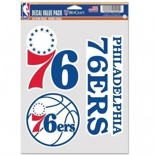 Philadelphia 76ers Decal Set Three Pack Indoor Outdoor - ToylandEU™