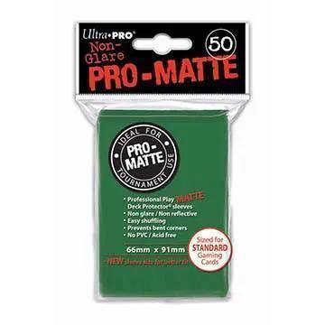 Deck Protectors Pro Matte Green Pack Of Fifty Standard Size - ToylandEU™