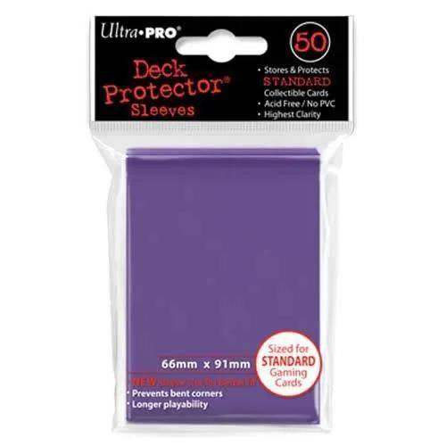 Purple Solid Deck Protectors Pack of Fifty Card Sleeves - ToylandEU™