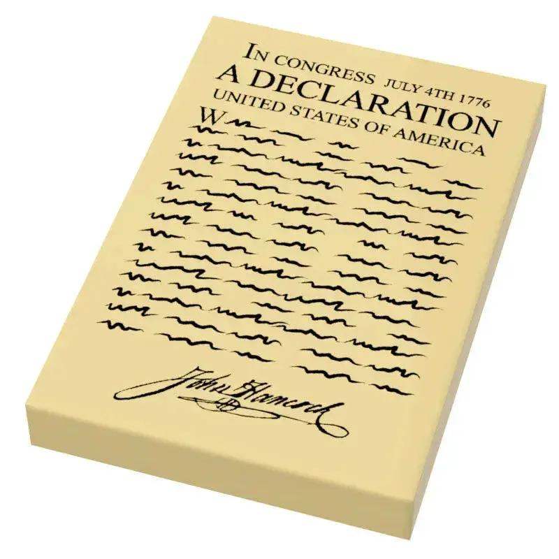Declaration of Independence Printed 2x3 Tile made using LEGO part - ToylandEU