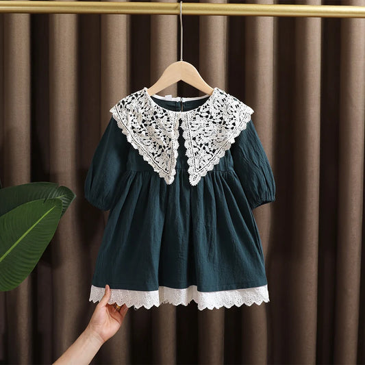 Delicate Dress Lace Long Sleeve Cotton Polyester For Toddler Girls Birthday Party - ToylandEU
