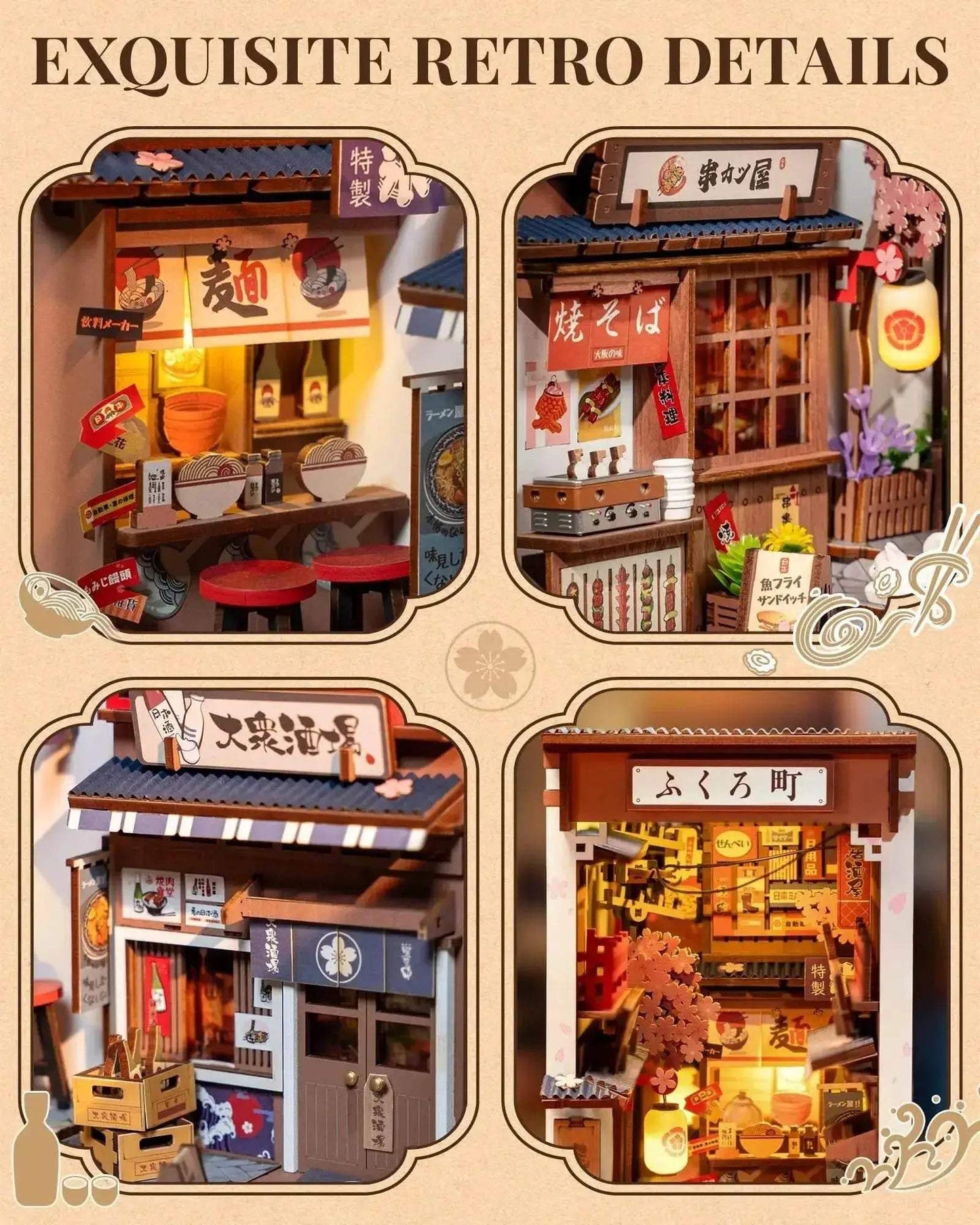 Deluxe Book Nook Kit 3D Puzzle Ukiyo Theme Teens And Adults - ToylandEU