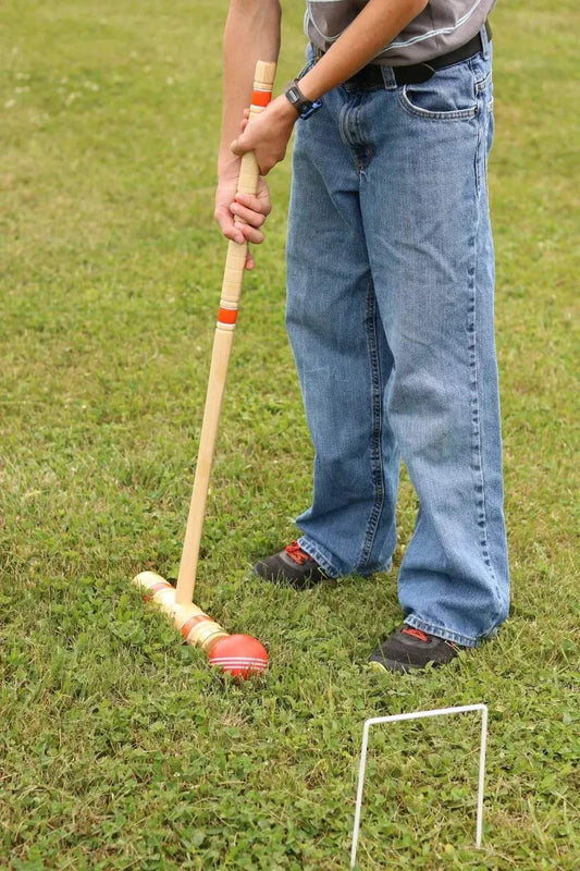 Croquet Set For 6 Players Maple Wood Amish Made Deluxe - ToylandEU™
