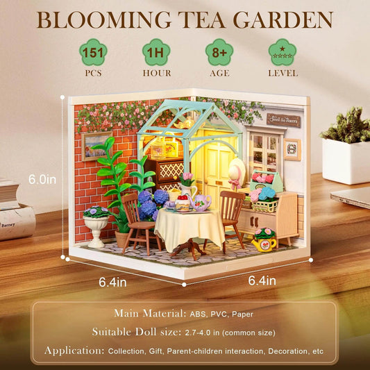 Deluxe Dollhouse Kit Enchanting Tea Garden For All Ages - ToylandEU