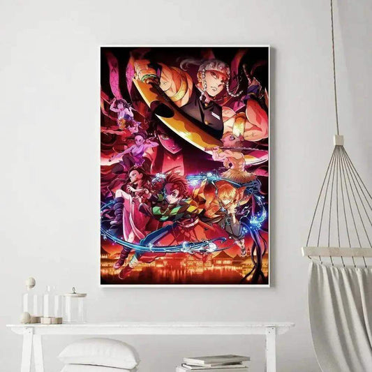 Demon Slayer Classic Anime Wall Art Poster Prints, Painting Bedroom Living Room Wall Bar Restaurant Decor - ToylandEU™