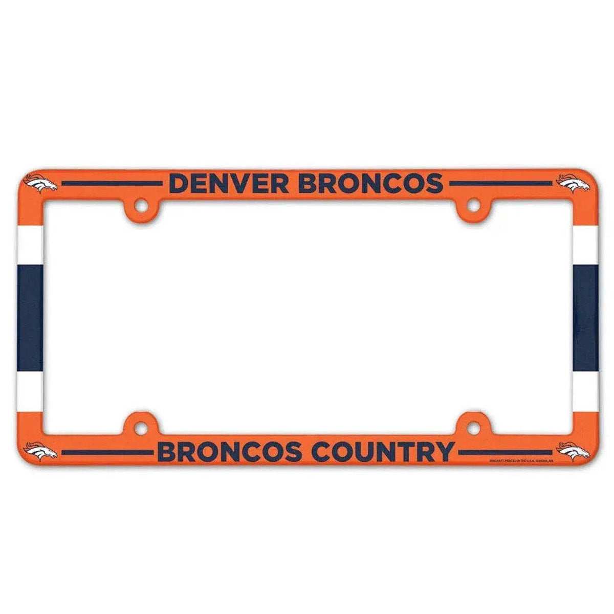 Denver Broncos License Plate Frame Plastic Full Color Style - ToylandEU™