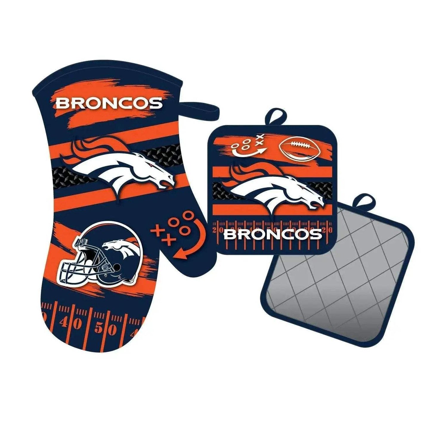 Denver Broncos Oven Mitt And Pot Holder Set Licensed - ToylandEU