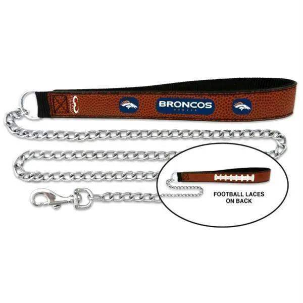 Denver Broncos Pet Leash Leather Football Chain Large - ToylandEU™
