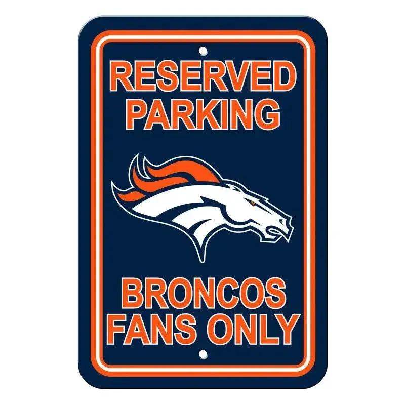 Denver Broncos Reserved Parking Sign 12x18 Plastic Colorado - ToylandEU™