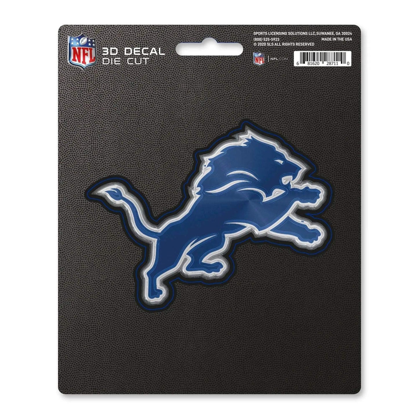 Detroit Lions 3D Die Cut Decal Logo 5x6 Inch Premium Vinyl - ToylandEU™