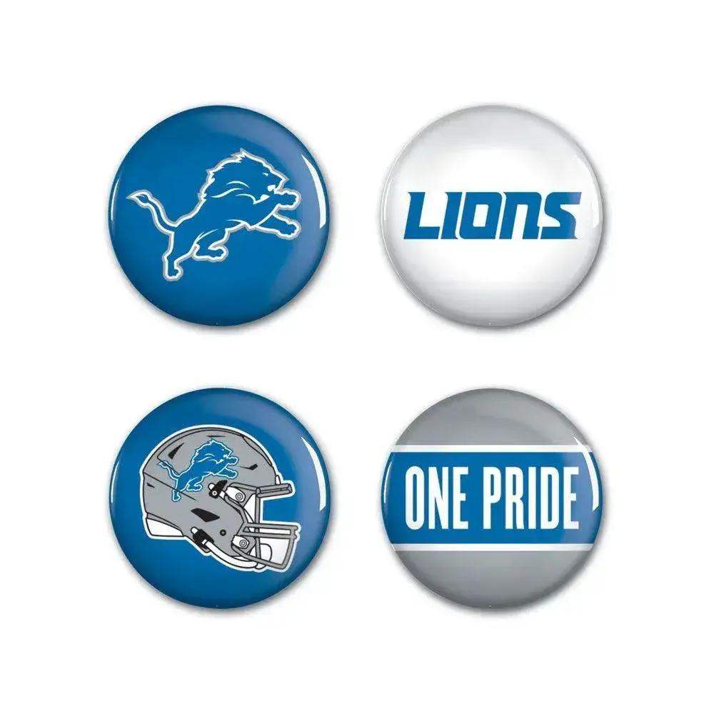 Detroit Lions Button Set 4 Pack With Logos And Helmet - ToylandEU™
