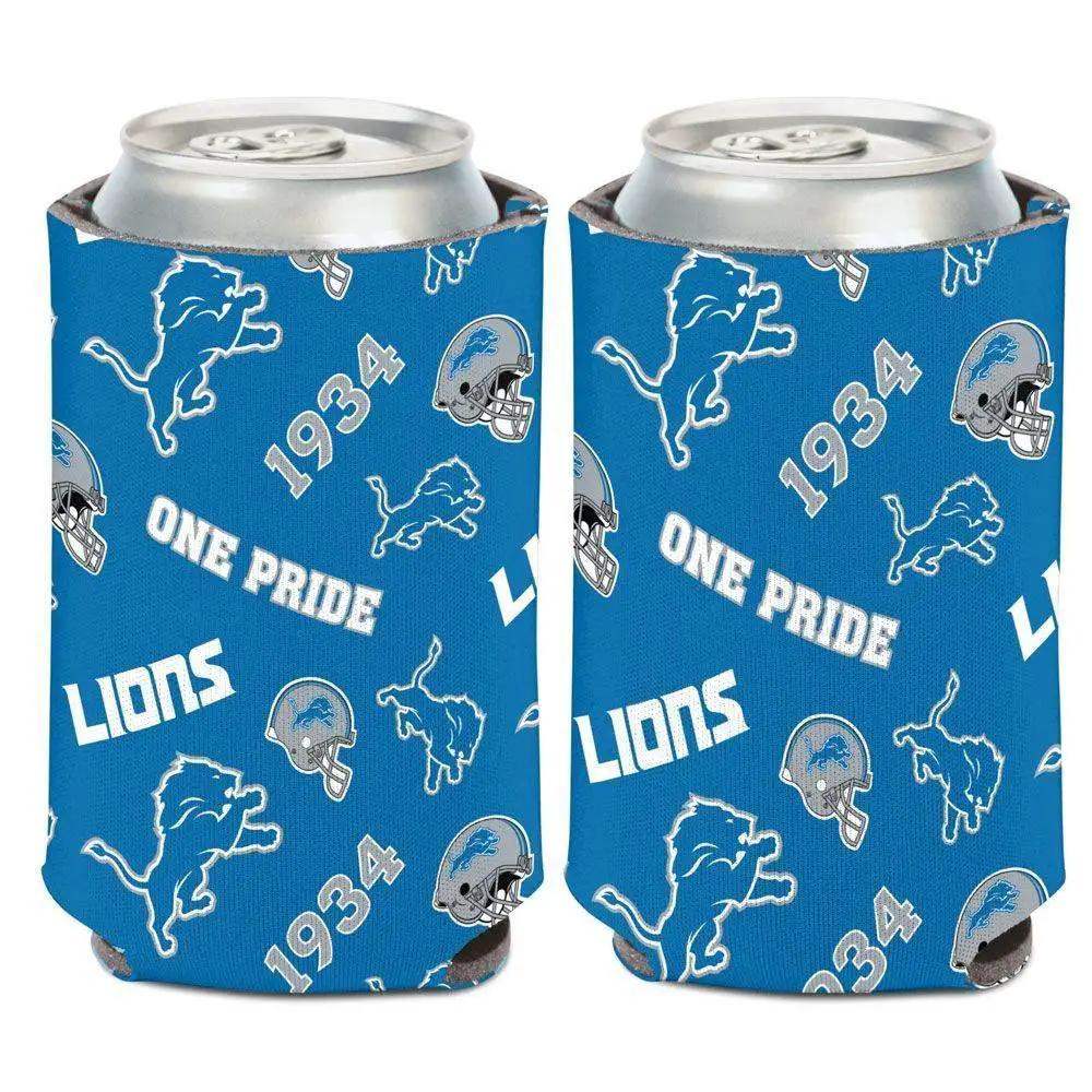 Detroit Lions Scatterprint Can Cooler Insulated Foam 12 Oz - ToylandEU™