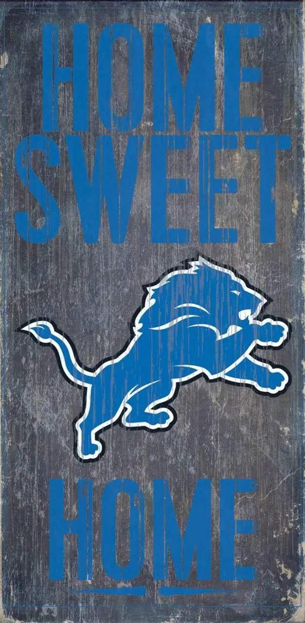 Detroit Lions Wood Sign Home Sweet Home 6 By 12 Inch - ToylandEU™